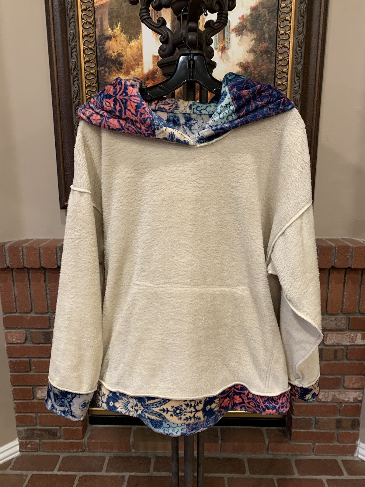 Johnny Was Olivia Sherpa Pullover Hoodie Size S Over… Gem