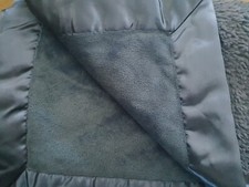 Cloud Island Satin Trim Edge Plush Soft Baby Blanket Navy Blue 40  x 30  EUC