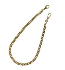 USA Made Gold Tone Pocket Watch Chain 11" Swivel Clasp Lobster Claw