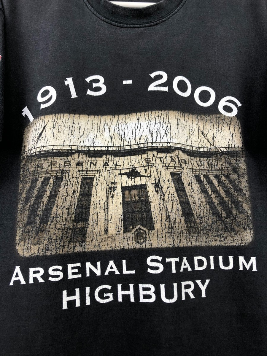 Vintage Arsenal Football Shirt Highbury Stadium Soccer Jersey Over