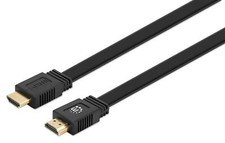 Manhattan Cavo HDMI High Speed With Ethernet Piatto 5m nero