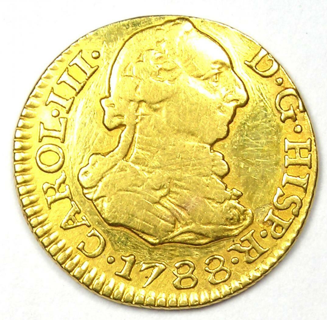 1788 Spain Charles IV Half Escudo Gold Coin 1/2E - XF Detail 
