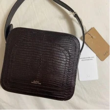 A.P.C. Louisette Shoulder Crossbody Bag Purse w/Dust Bag in Dark Brown NEW