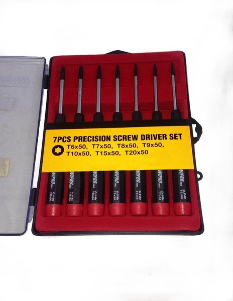 JUEGO DE DESTORNILLADORES DE PRECISIÓN TORX T6X50-T20X50 - 7 piezas - 5289