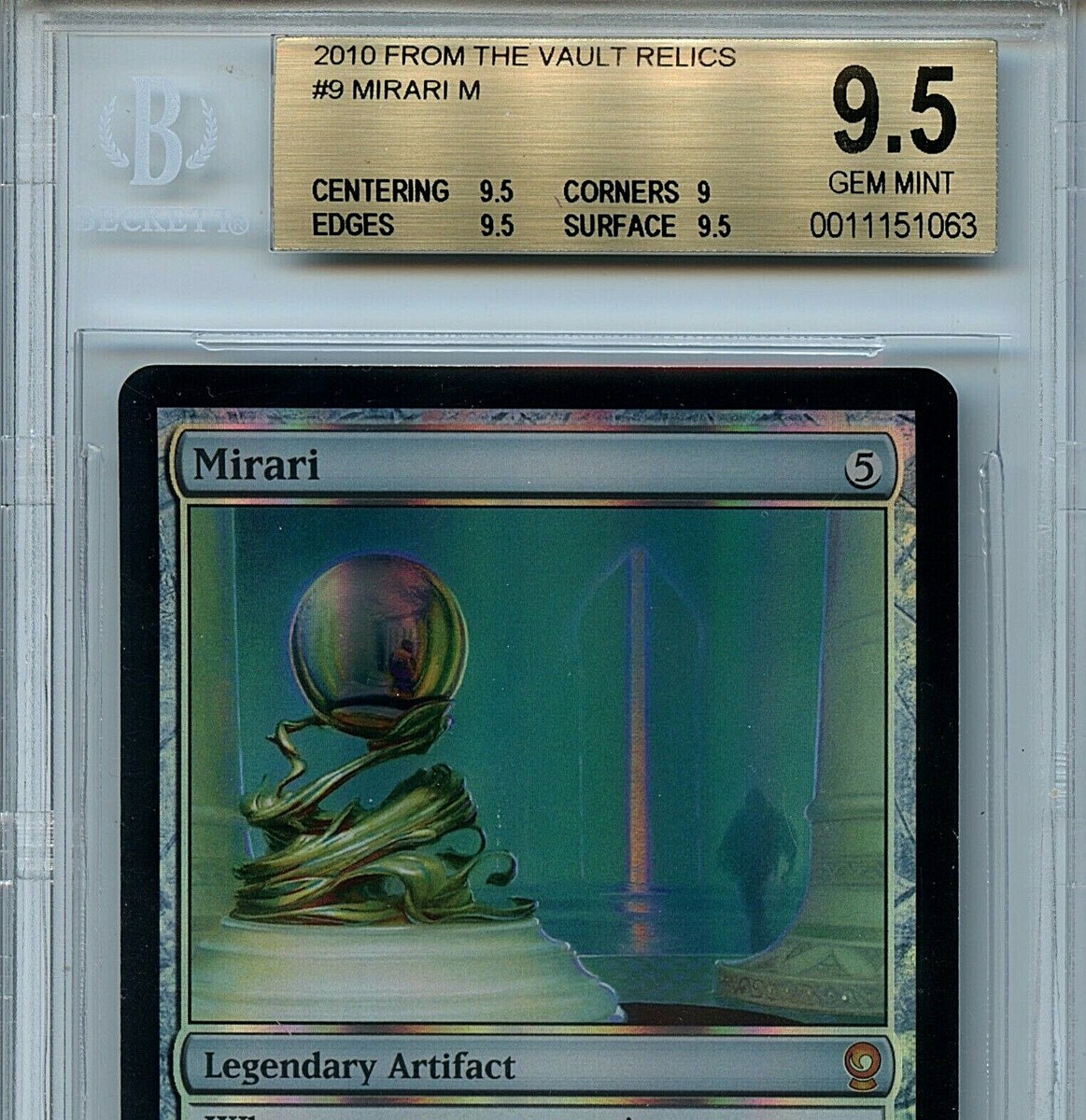 MTG Vault Mirari BGS 9.5 FTV Relics Mystic Foil Magic Card
