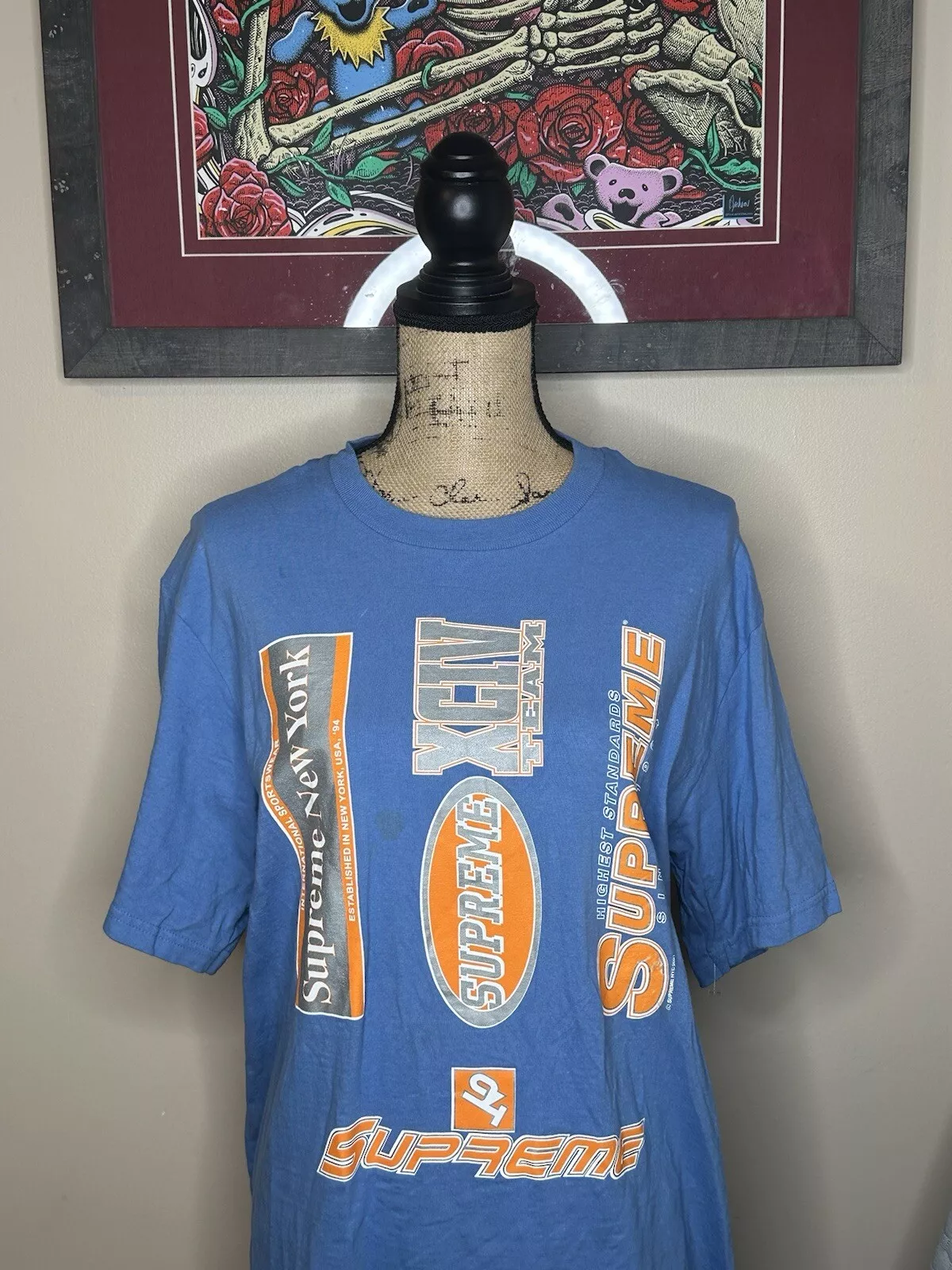 T shirt homme Supreme New York Multi Logo Made In USA taille M