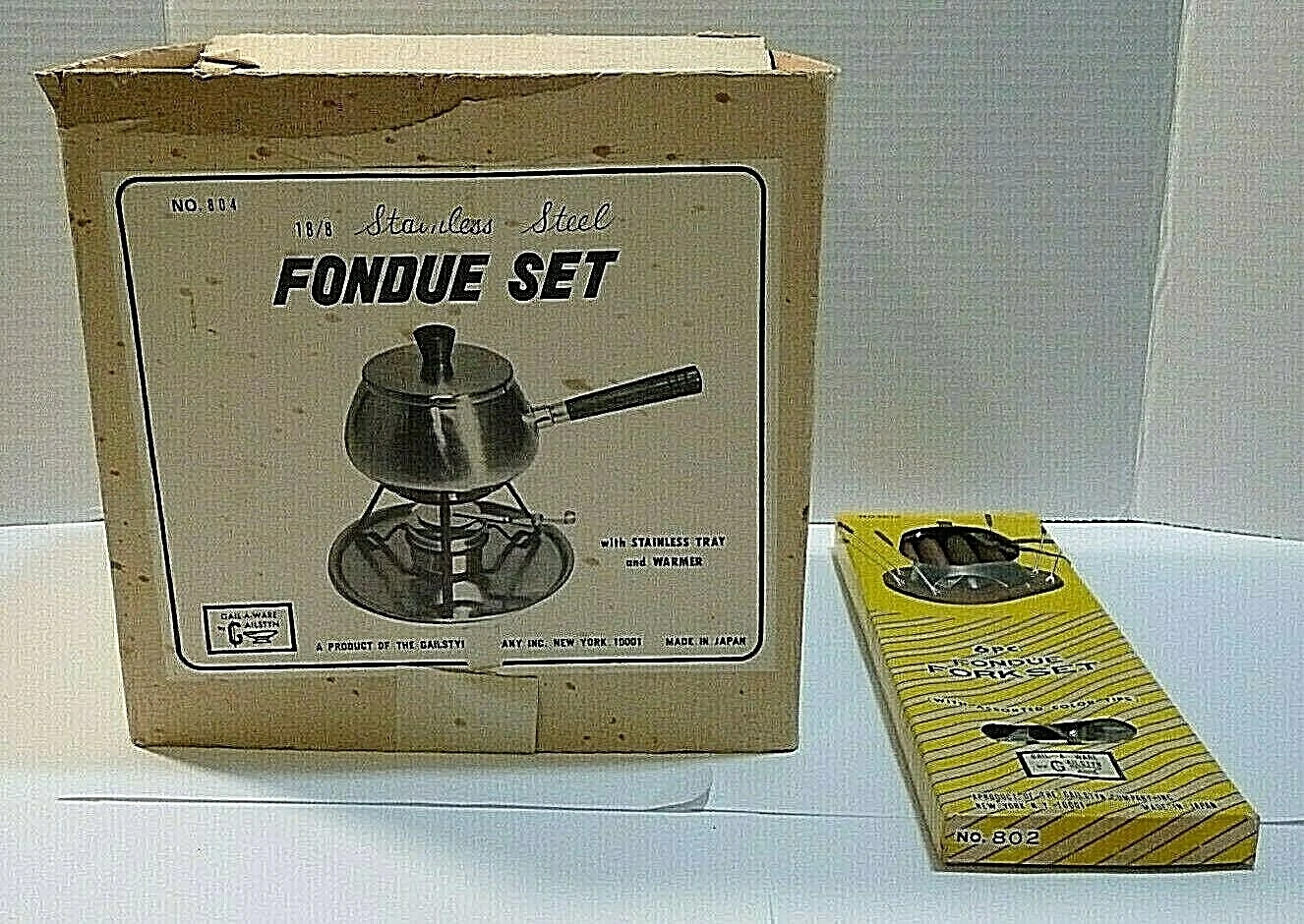 Gailstyn 18/8 Stainless Steel Fondue Set No.804 and Fondue Fork Set No. 802