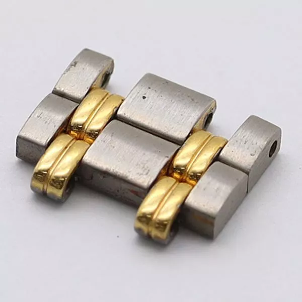 Montre homme/femme GUCCI authentique 2 maillons connectés 9000L pièces argent/or 12 mm