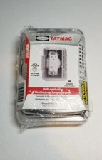 TayMac Single Gang Retangular Polycarbonate Clear Weatherproof Outdoor Box Flip