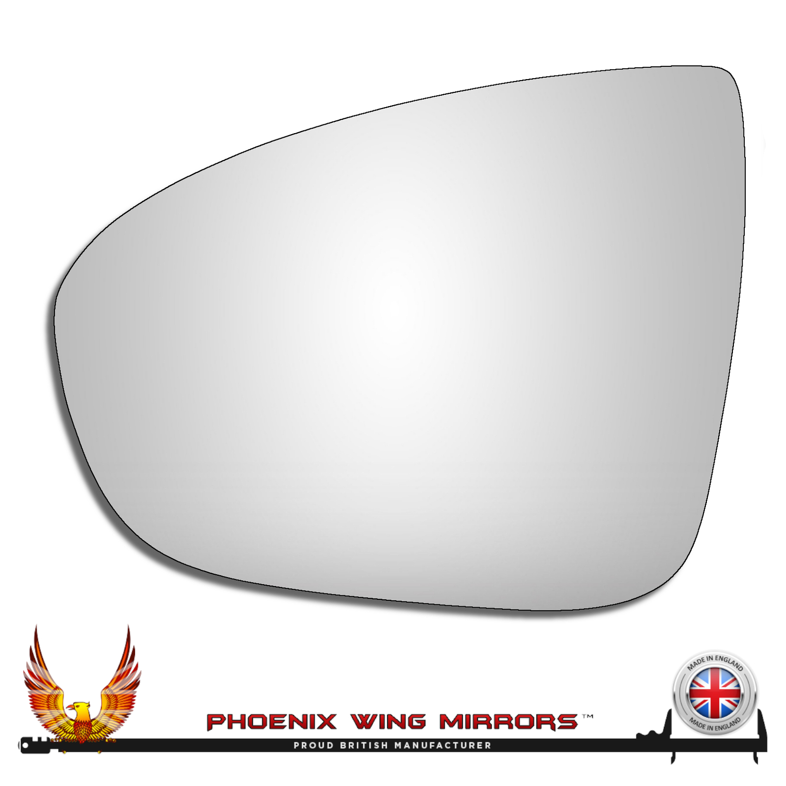 Left Hand Passenger Side Vauxhall Meriva B 2009-2018 Convex Wing Mirror Glass