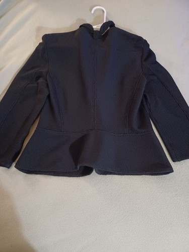 Armoni Collezioni womens open knit cardigan Nylon Elastane size 12 black - Picture 9 of 11