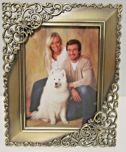 2 5 X 3 5 Bronze Antique Gold Style Brass Ornate Filigree Picture Photo Frame Ebay