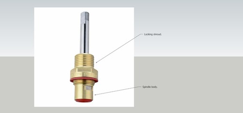 SBA RECESS 1/4 Turn Ceramic Disc 95mm Brass C/R Tap Spindle Basin Wall Flat Top - Foto 5 di 22