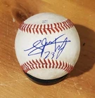 Autographed Baseball game used LOGAN WAGNER Los Angeles Dodgers