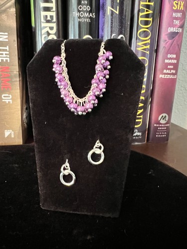 Handgefertigter Schmuck für 11-1/2" Modepuppe - Metall Perlen Halskette und Ohrringe - Bild 12 von 13