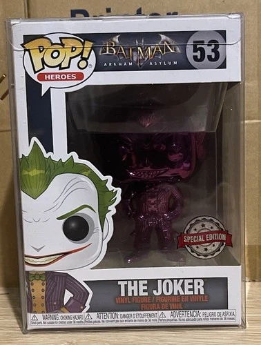 Funko Pop Heroes Vinyl Figure - The Joker Purple Chrome #53 + Protector
