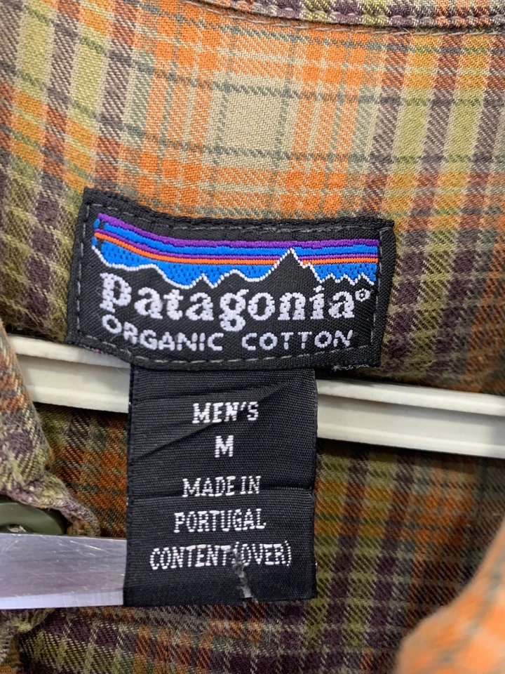 Camisa Patagonia Algodón Orgánico A Cuadros Abotonada Para Hombre’s M Hecha en Portugal De Colección #C13 Foto 3 de 4