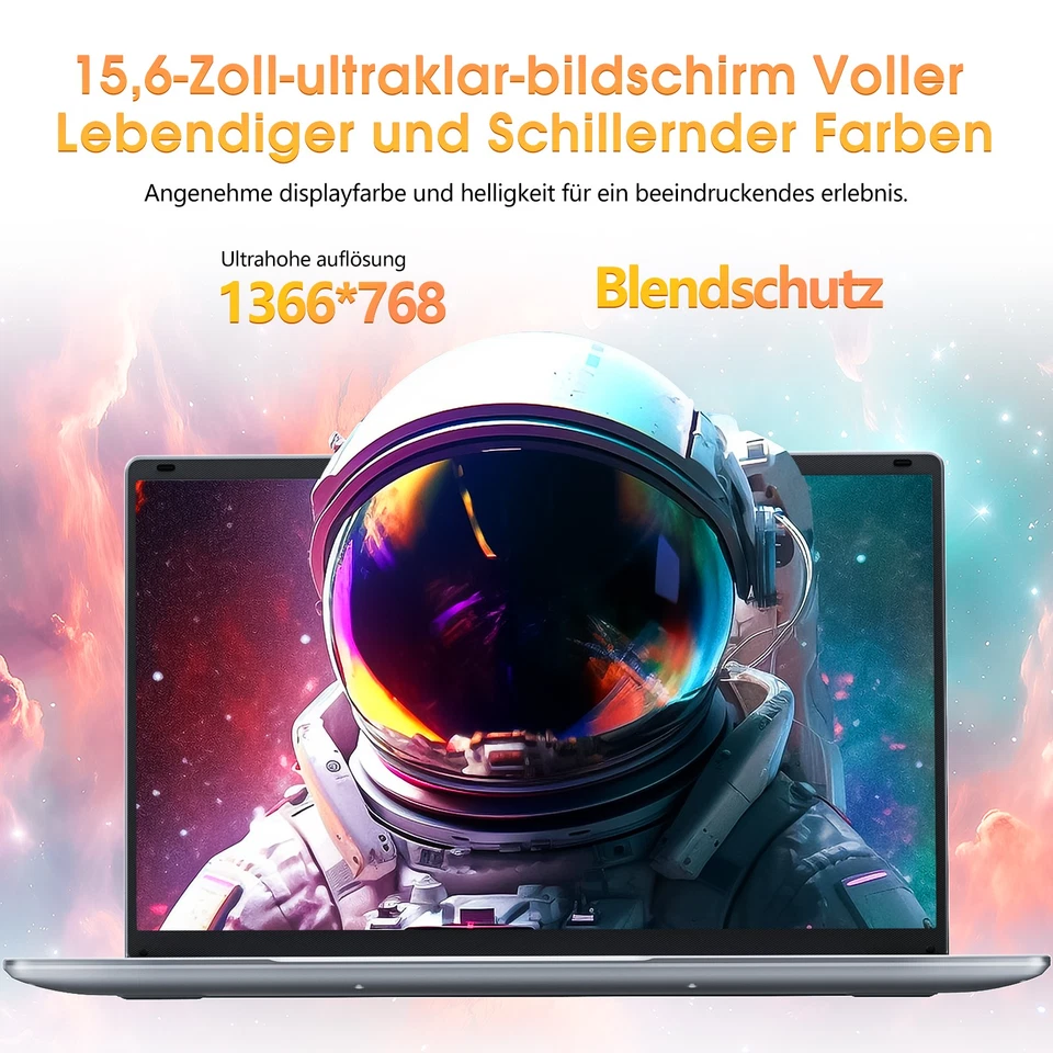 SGIN 15,6 Zoll Laptop Notebook 4GB + 128GB FHD IPS Quad-Core 2,5GHz Win 11 WIFI5 - Bild 4 von 4