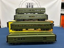 Mth Jersey Central (Green Bullet) 60’ Madison 4-Car Passenger Set 30-69010