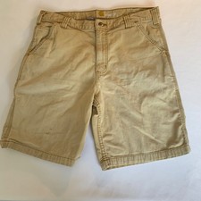 Carhartt Canvas Work Shorts Mens 34 Tan Relaxed Fit Utility Gorpcore 102514-918