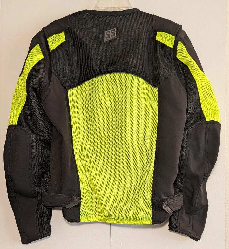 Speed and Strength Women's Armored Motorcycle Jacket Medium Hi-Vis Yellow Black - Image 4 of 4