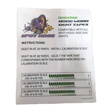 Spot Hogg Archery - Green Extended Range Replacement Sight Tape/Yardage Tapes