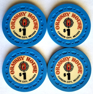$1 Ormsby House "UNCIRCULATED" Lot of 4 CARSON CITY NEVADA Casino Chips