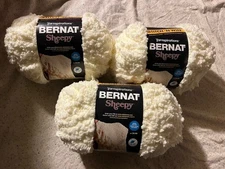 Lot of (3) BERNAT Sheepy  COTTON TAIL 250g/8.8oz • 6 Super Bulky • NEW