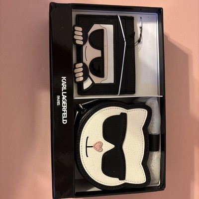 Karl Lagerfeld Paris Karl & Choupette Cat Shoulder Bag & Card Case 2 Piece Set