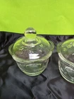2 Vintage Savannah Anchor Hocking Sugar Dish With Lid Rose Pattern