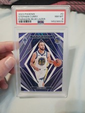Stephen Curry /275 Paragon Blue Lazer PSA 8 Warriors NBA