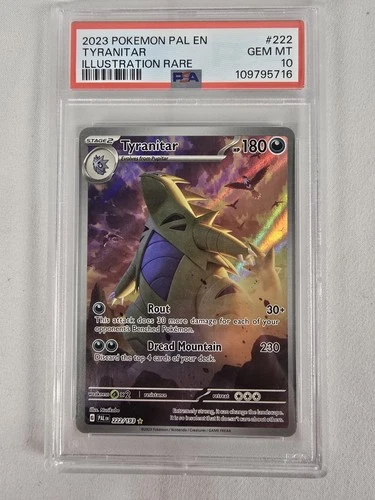 Pokemon Tyranitar Paldea Evolved Illustration Rare #222 PSA 10