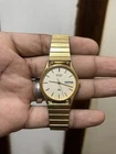 Vintage Seiko SQ Day/ Date Gold-Tone Stainless Steal Watch (Tested)