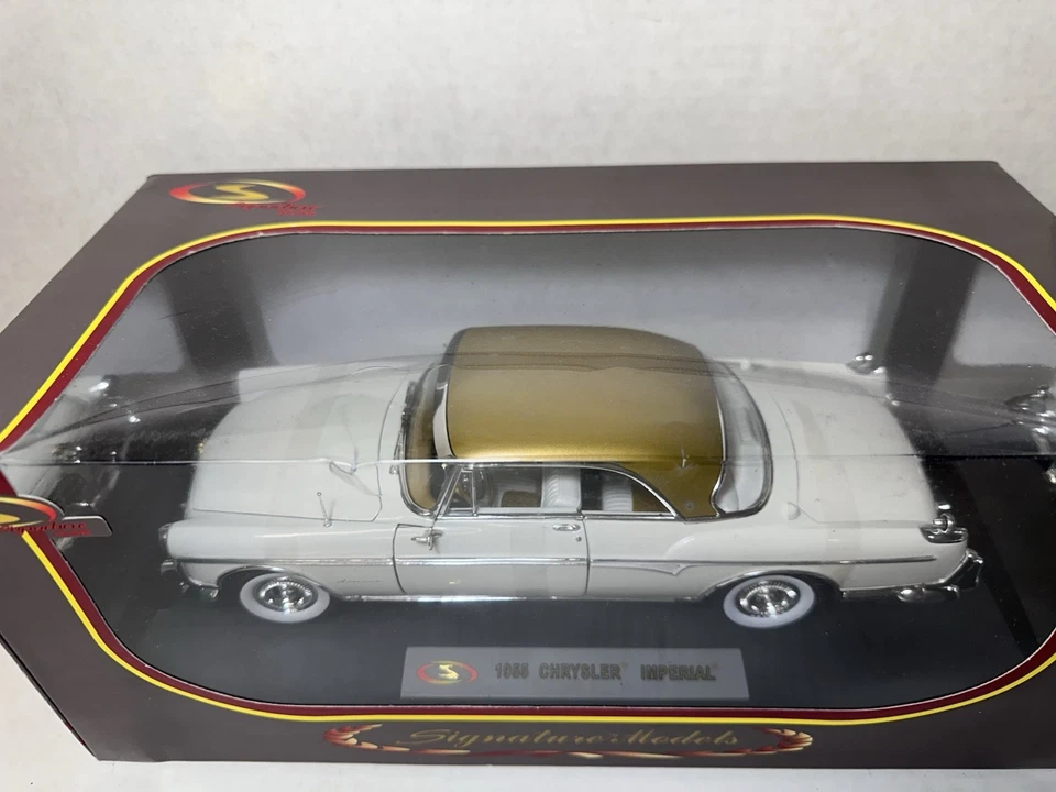 Signature Models 1955 Chrysler Imperial White 1/18 Diecast NEW NIB - Image 2 of 4