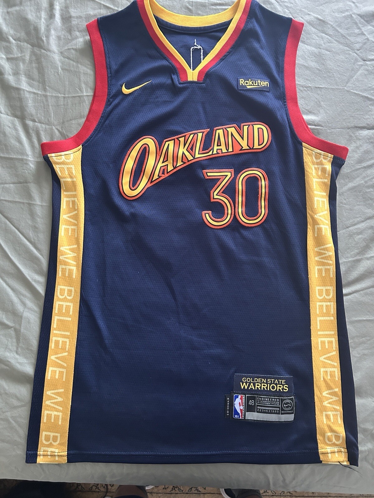 Golden State Warriors Steph Curry Jersey / Oakland We Believe Edition / L