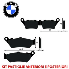 KIT PASTIGLIE FRENO ANTERIORI E POSTERIORI BMW F 650 / 650 ST 1994 2000