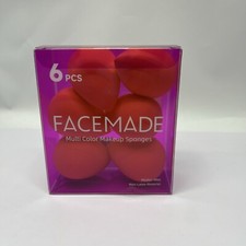 6 Pack FaceMade Multi Color Makeup Sponges Non-Latex Material Yellow Water Drop