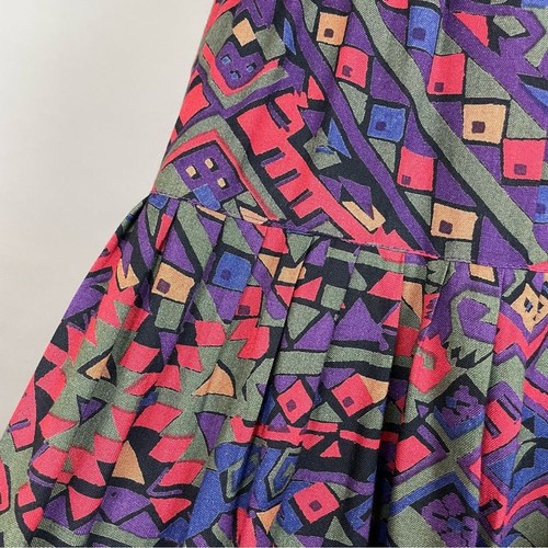Gonna stampa sud-ovest Navajo design coperta maxi elastico in vita grande nuova con etichette - Foto 11 di 15
