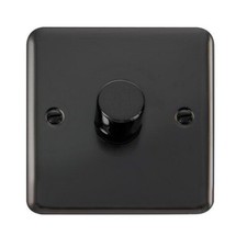 Image of Click DPBN161 Black Nickel 1 Gang 2 Way 100W LED Dimmer Light Switch IP20