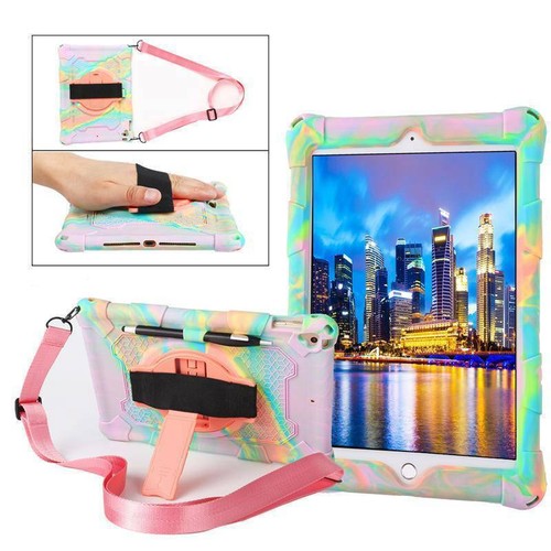 Soft Silicone Stand Handle Case Cover + Strap For iPad 5th 6th Gen Air 1 2 9.7" - 第 67/103 張圖片