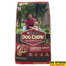 Complete Adult Dry Dog Food High Protein Real Beef 44 Lb Bag Dog