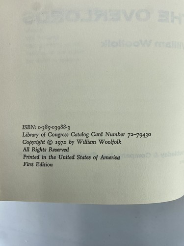 THE OVERLORDS By William Woolfolk • Hardcover • Doubleday • 1972 • First Ed. - Foto 7 di 12