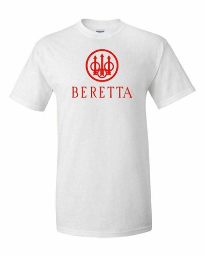 Beretta Red Logo T-Shirt 2nd Amendment Pro Gun Brand Tee Firearms Rifle Pistol - Picture 8 of 8