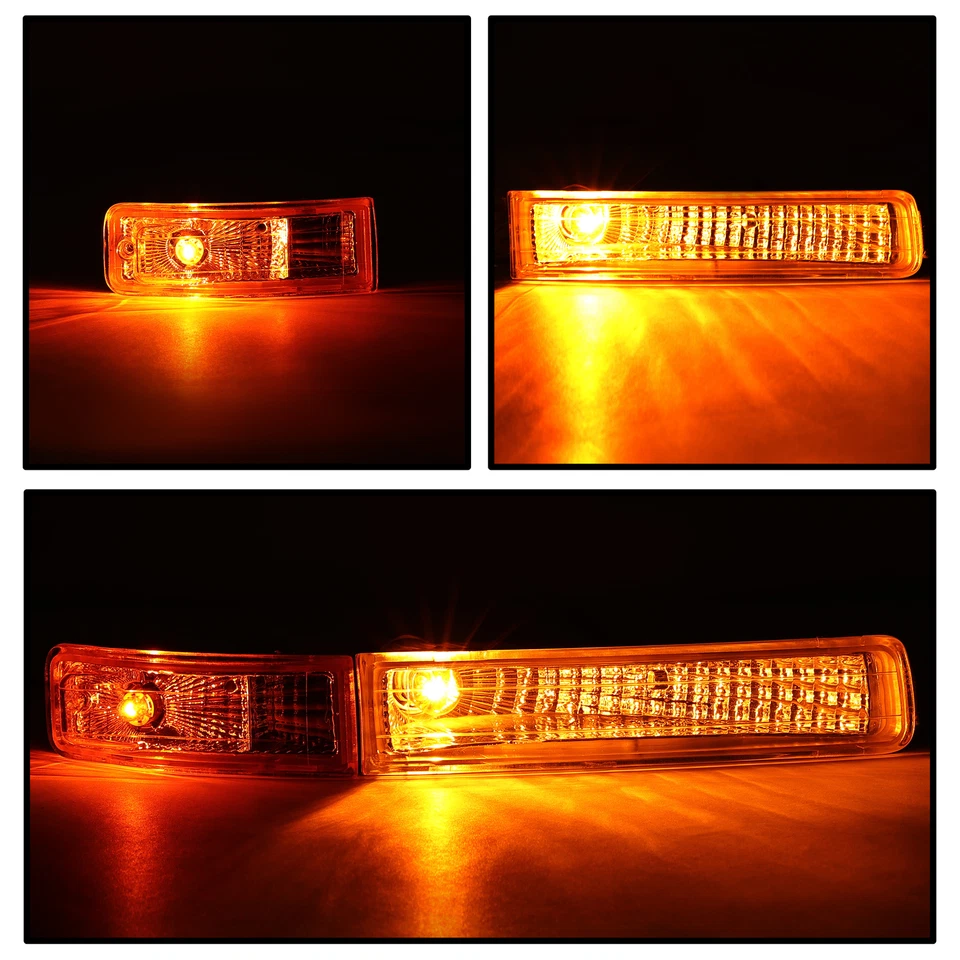 Luces de señal de giro del parachoques delantero con bombillas para Lexus LS400 1995-1997 transparentes Foto 3 de 4