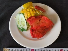 Tandoori Chicken Chunk Salad Lemon Replica Food Art sample Display Japan-13