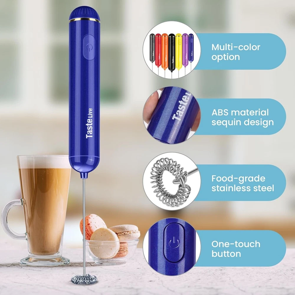 Milk Frother Handheld Electric Whisk Foam Maker Portable Milk Foamer for Coffee