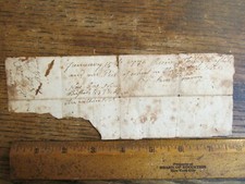 Antique Ephemera 1795 Payment Receipt Document for Bushels of Winter Wheat