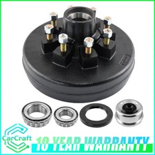 1pk 12x2 Hd Trailer Brake Hub Drum Kit 8 On 6.5 Bc For 7k-8k Lbs Axle