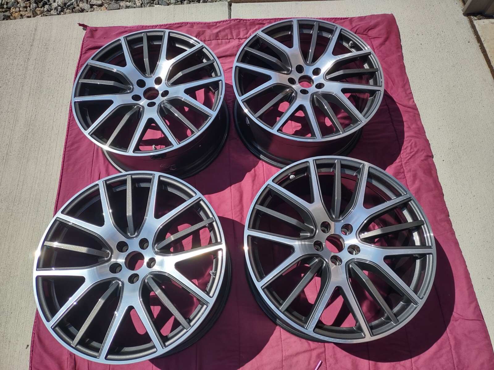 (4) MASERATI LEVANTE S 21" 5x4.5 STOCK FRONT REAR RIMS WHEELS TAKE-OFFS OEM 22