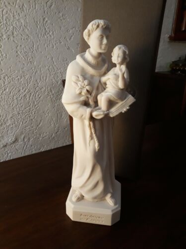 -50% Statua S. Antonio Sant'Antonio da Padova in finta pietra h 27 cm. Crisma - Foto 1 di 9